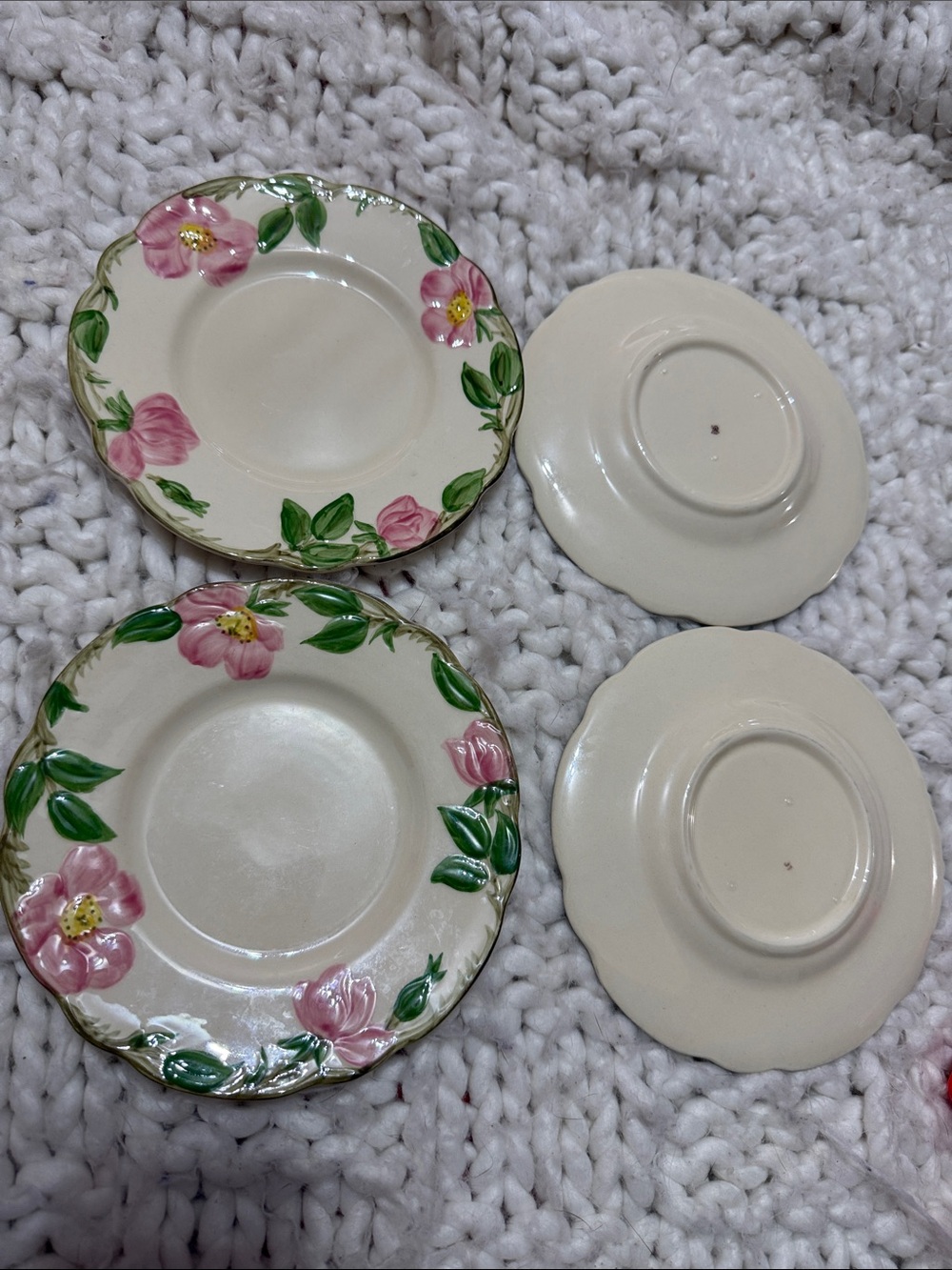 Set 4 Bread & Butter plates FRANCISCAN DESERT ROSE California USA 6.25”